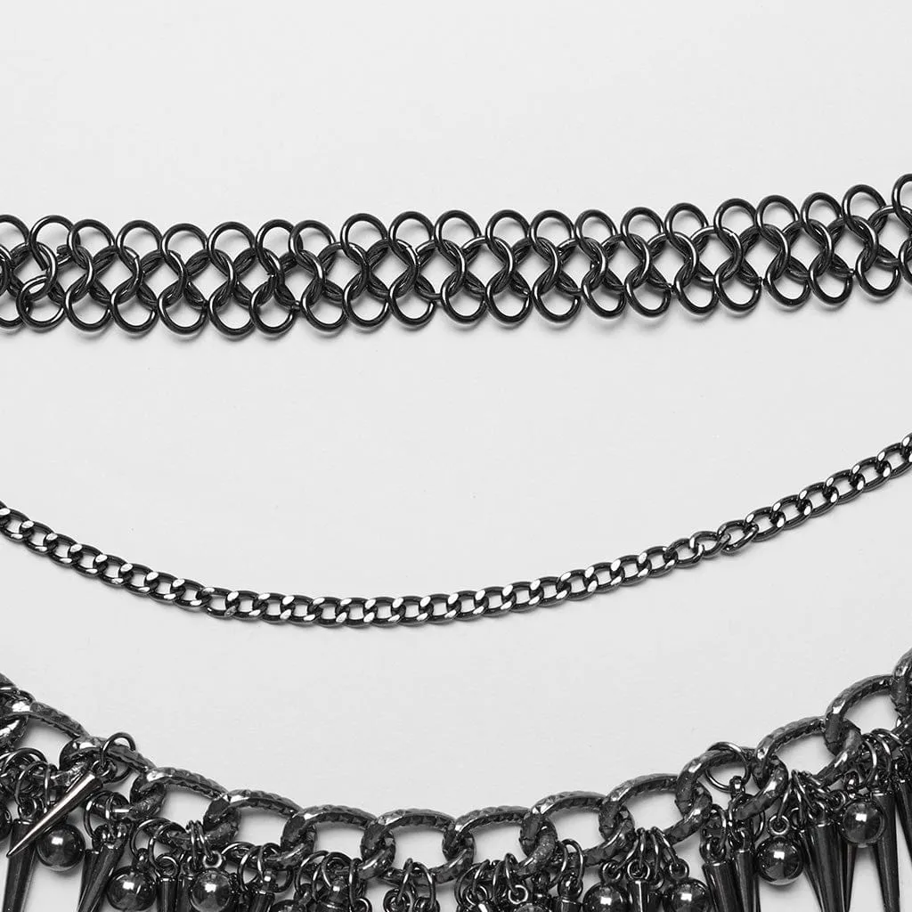 Women's Punk Chain Stud Body Harness