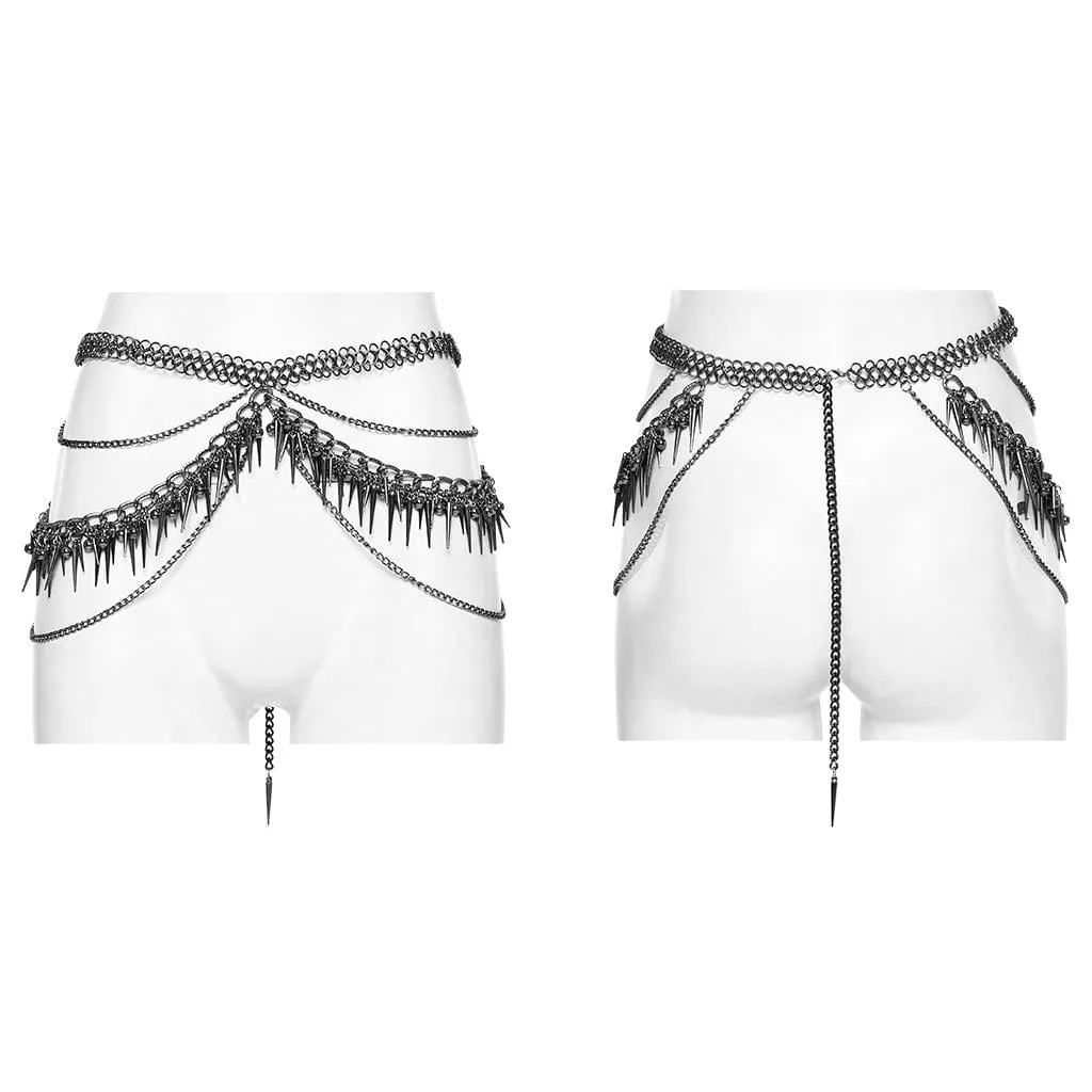 Women's Punk Chain Stud Body Harness