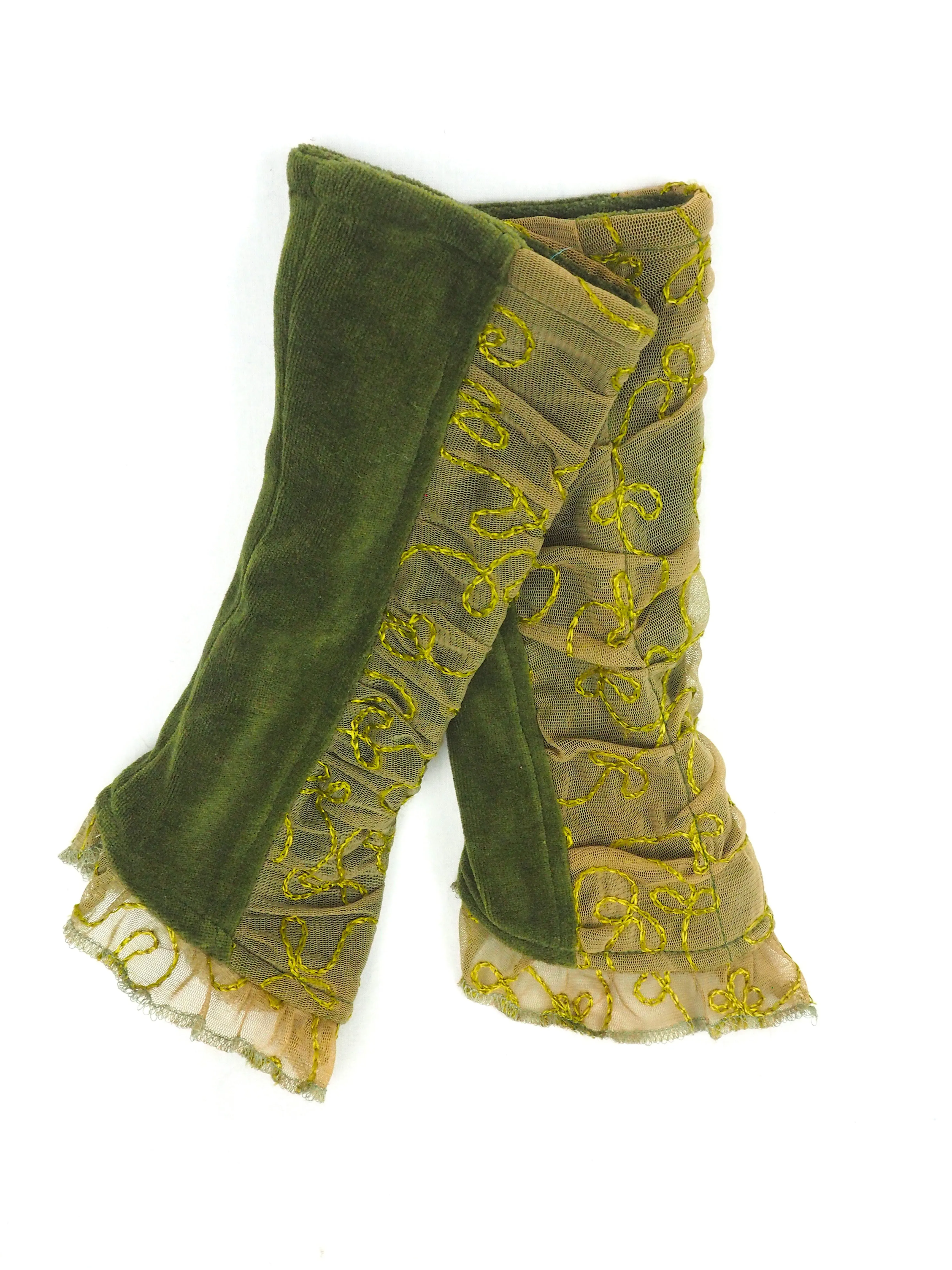 Wristies velvet green 02
